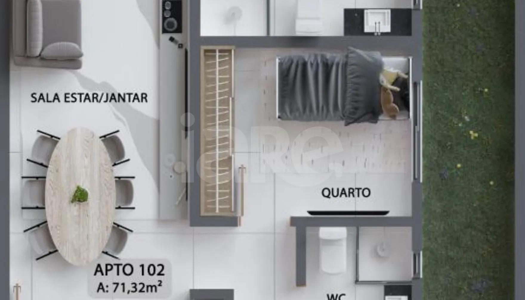 Planta — Garden 96,05 m²