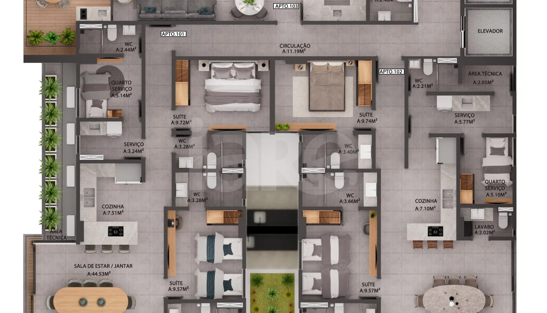 Planta — Pavimento 1