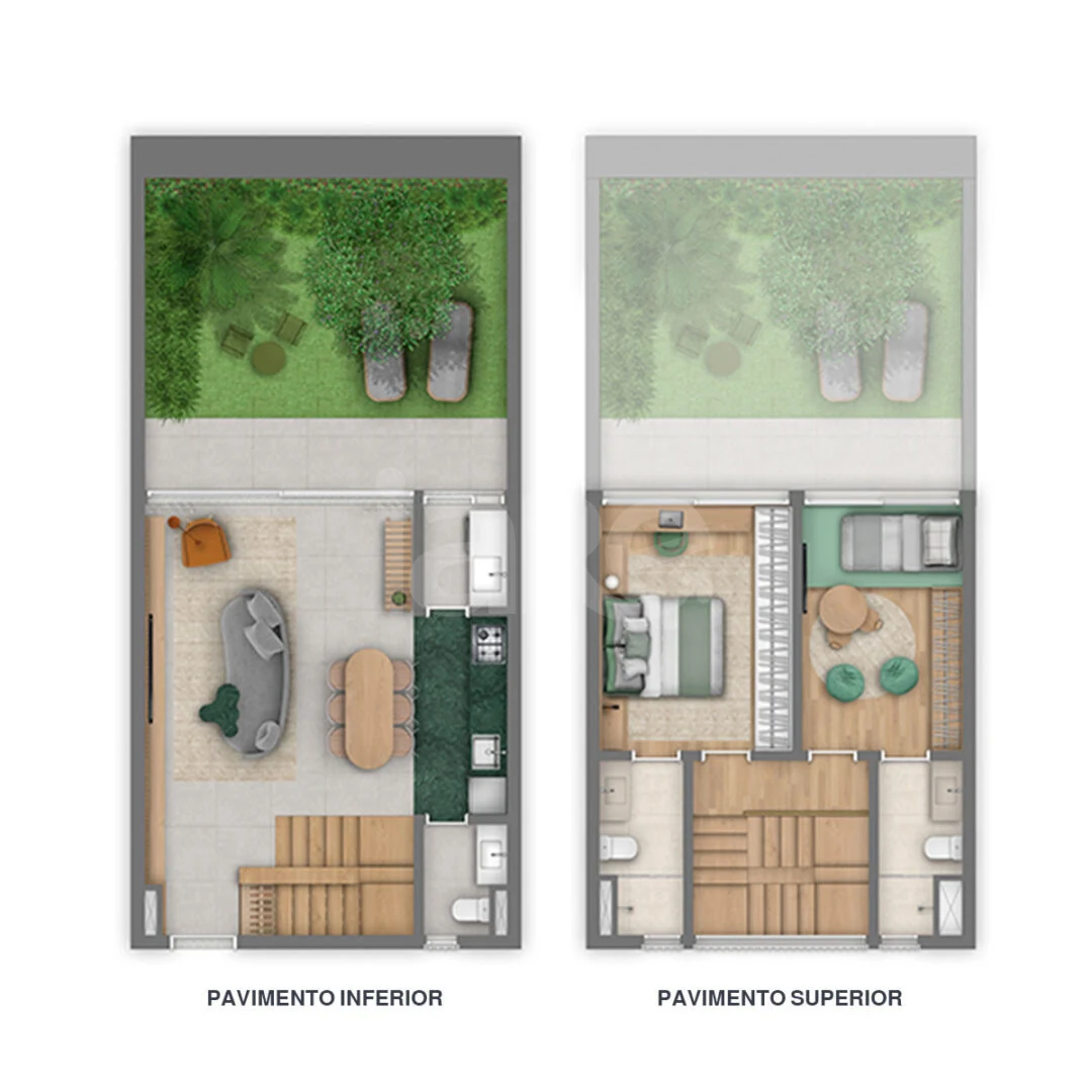 Planta — Casa em Condomínio 134,53 m²