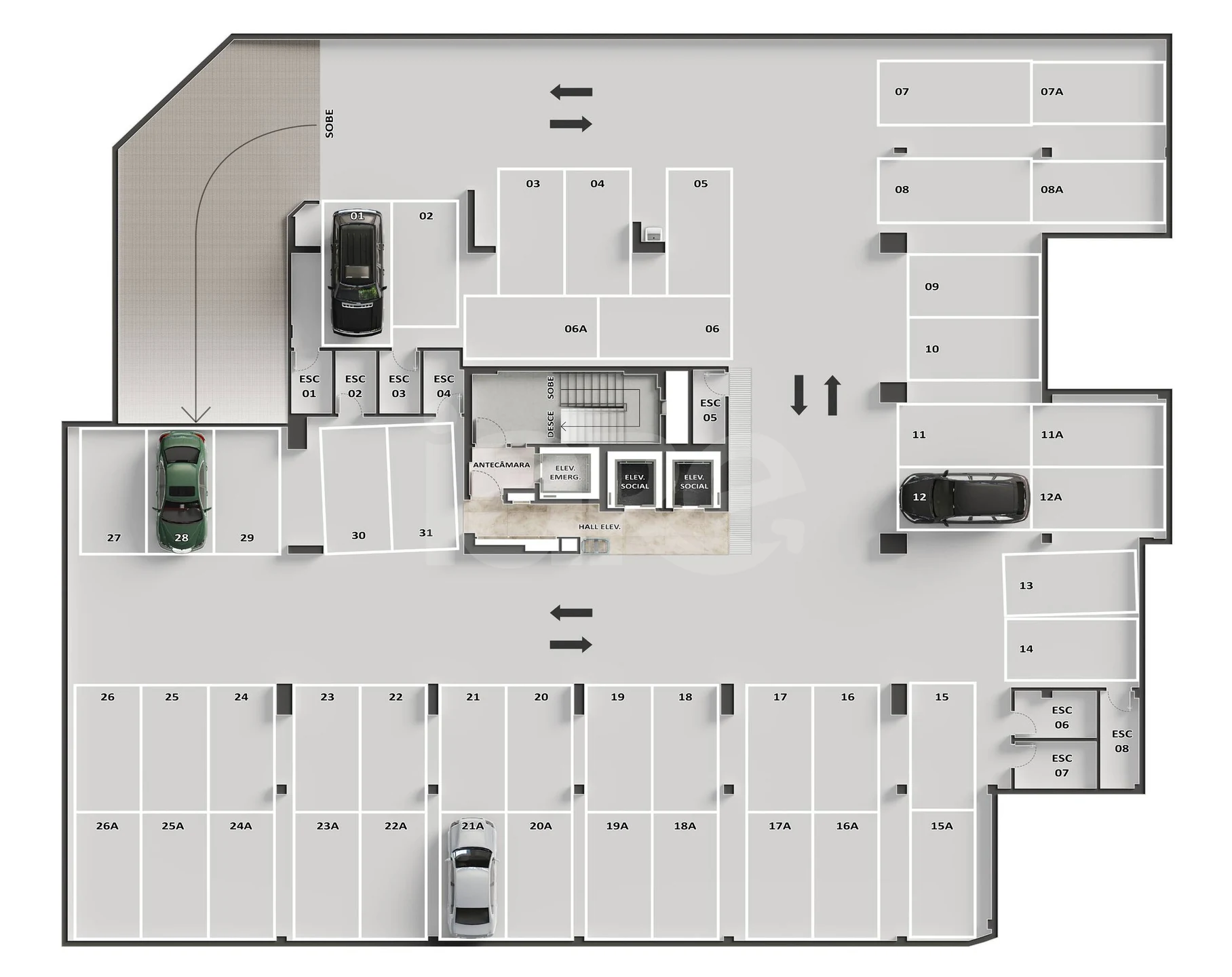 Planta — Pavimento subsolo 3