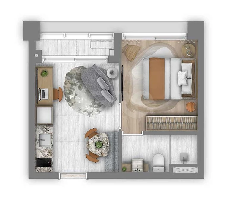 Planta — Apartamento 30 m²
