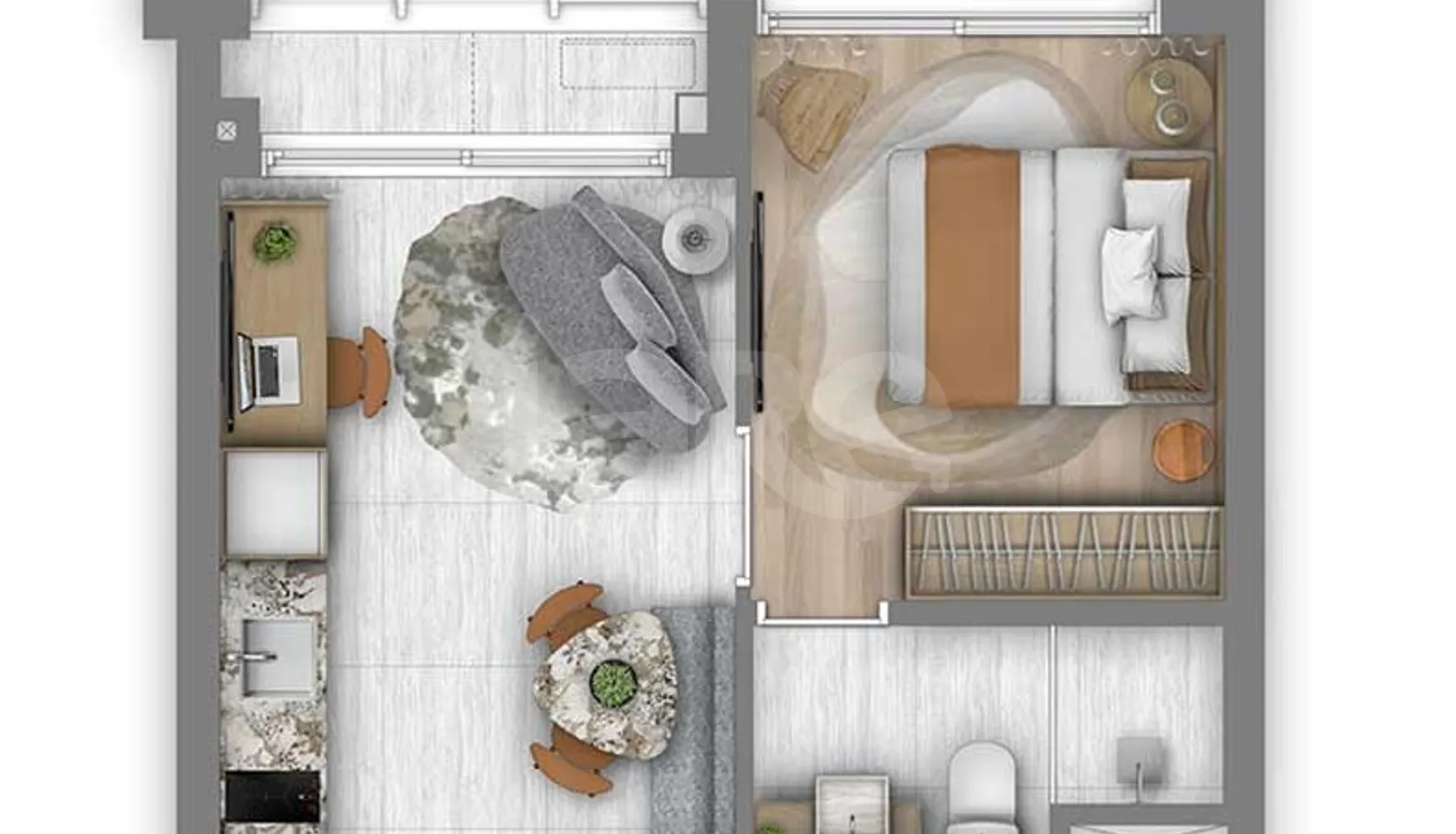 Planta — Apartamento 30 m²