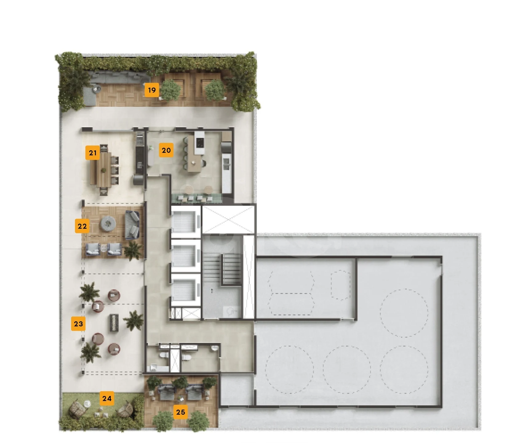Planta — Pavimento 19