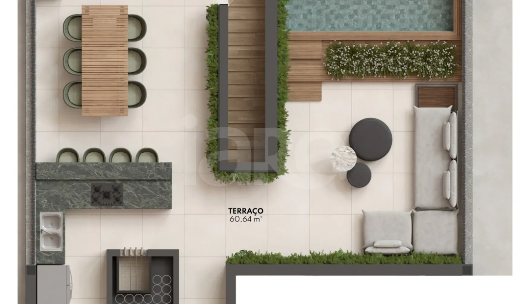 Planta — Cobertura Duplex 184,48 m²