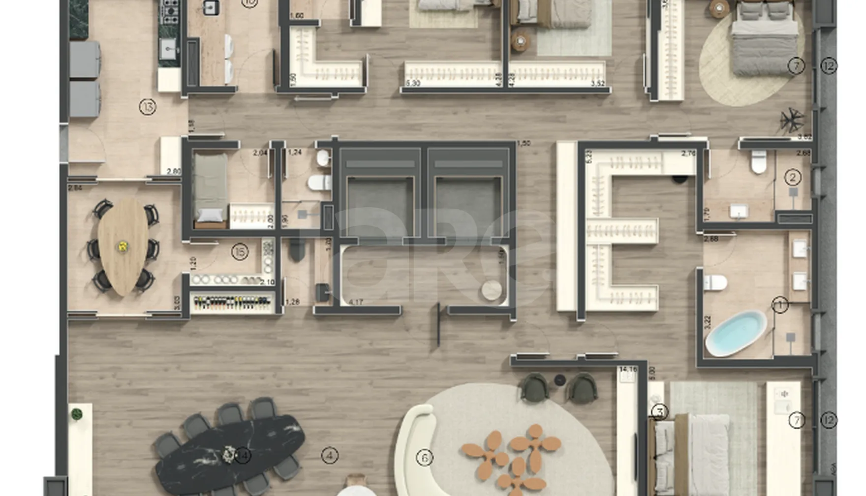 Planta — Apartamento 314,59 m²