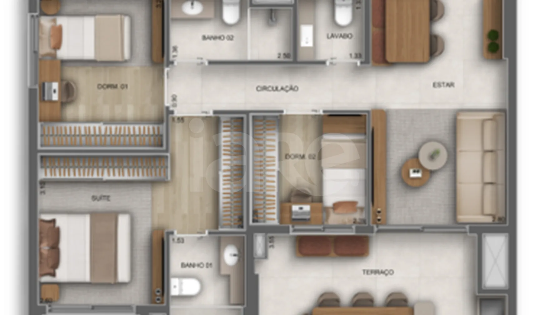 Planta — Apartamento 97 m²