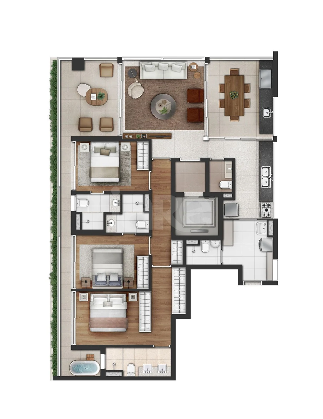 Planta — Apartamento 150,1 m²