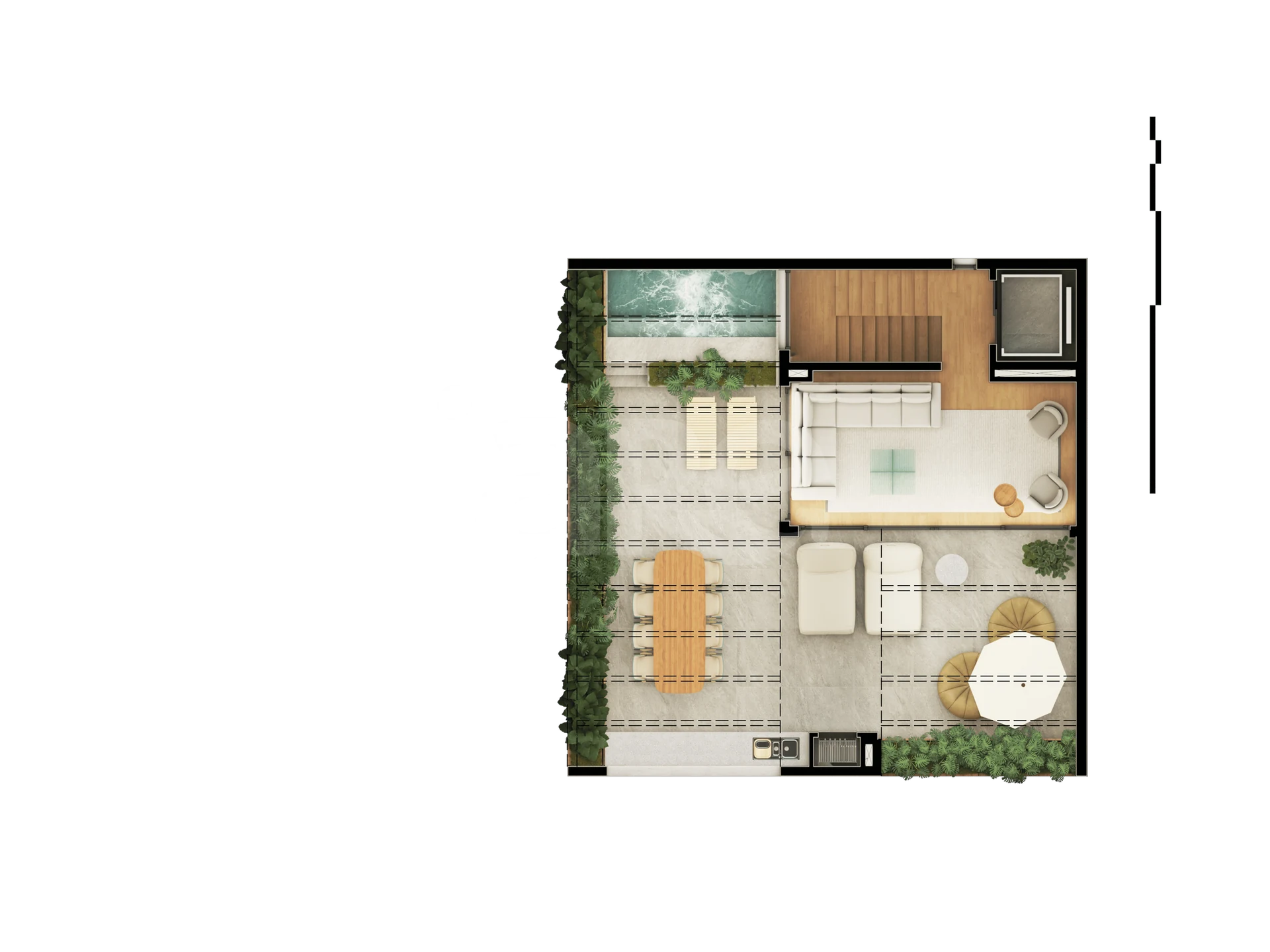 Planta — Casa 01 - 2º Pavimento