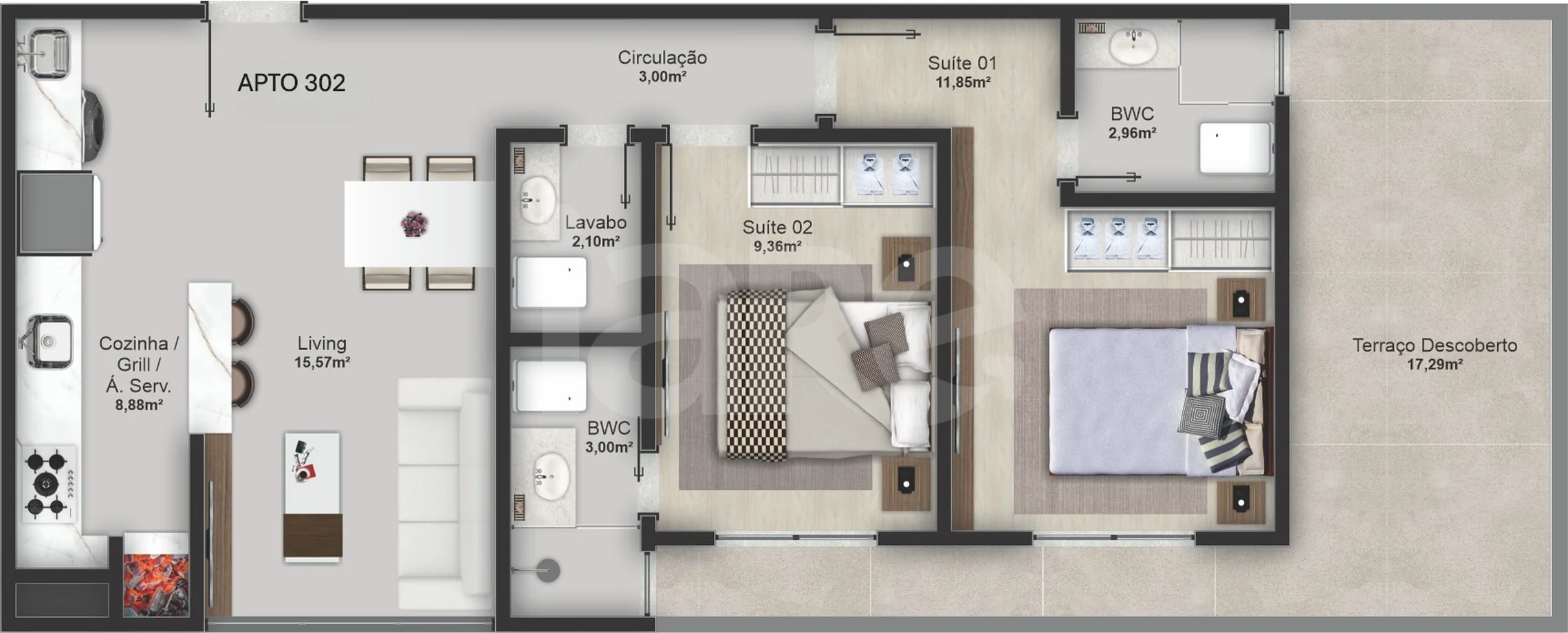 Planta — Garden 83,95 m²