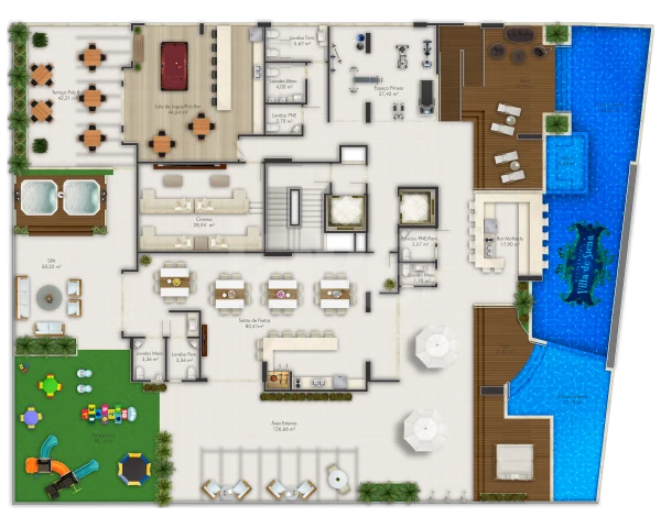 Planta — Pavimento lazer