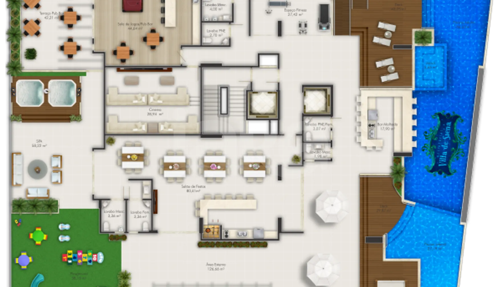 Planta — Pavimento lazer