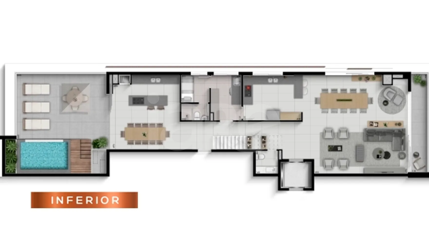 Planta — Cobertura Duplex 302,95 m²