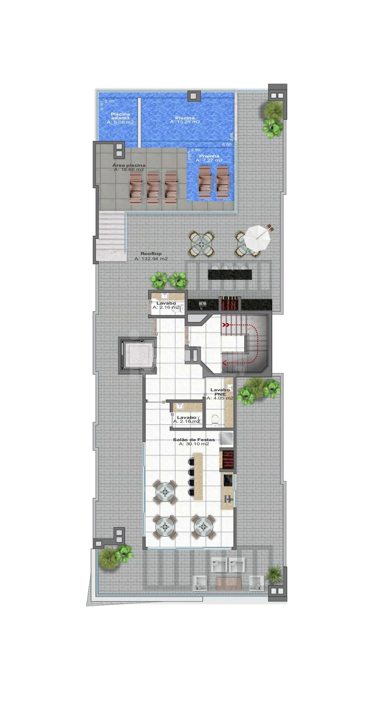 Planta — Pavimento lazer