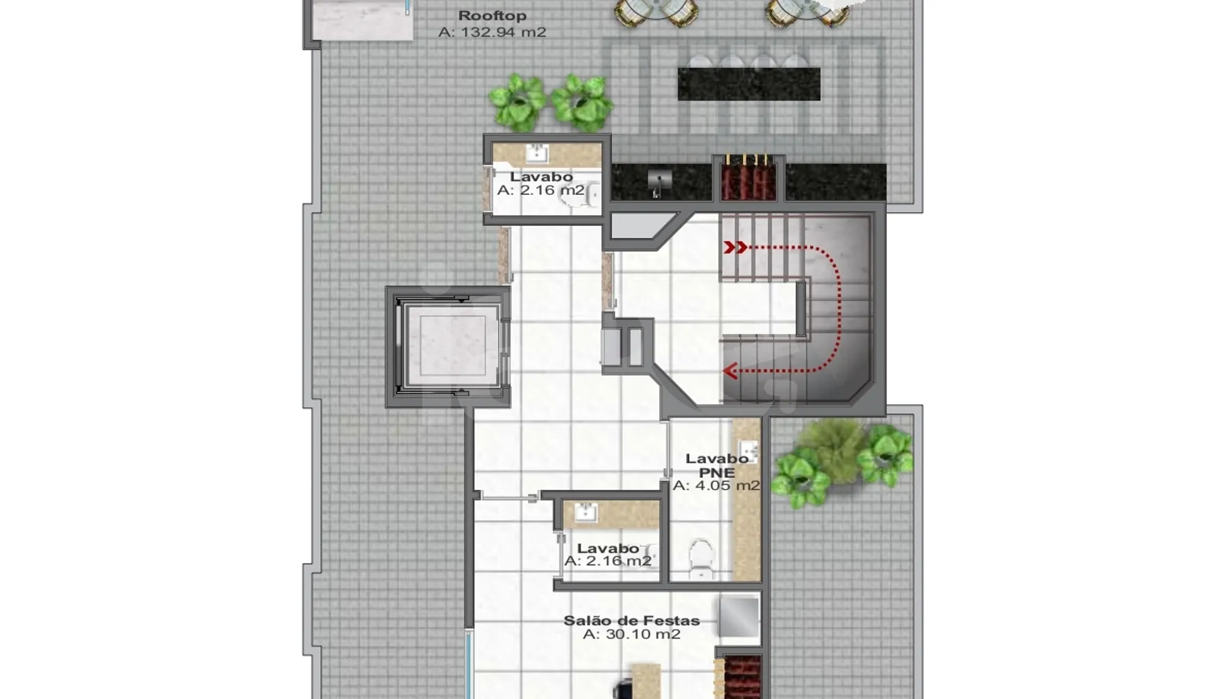 Planta — Pavimento lazer