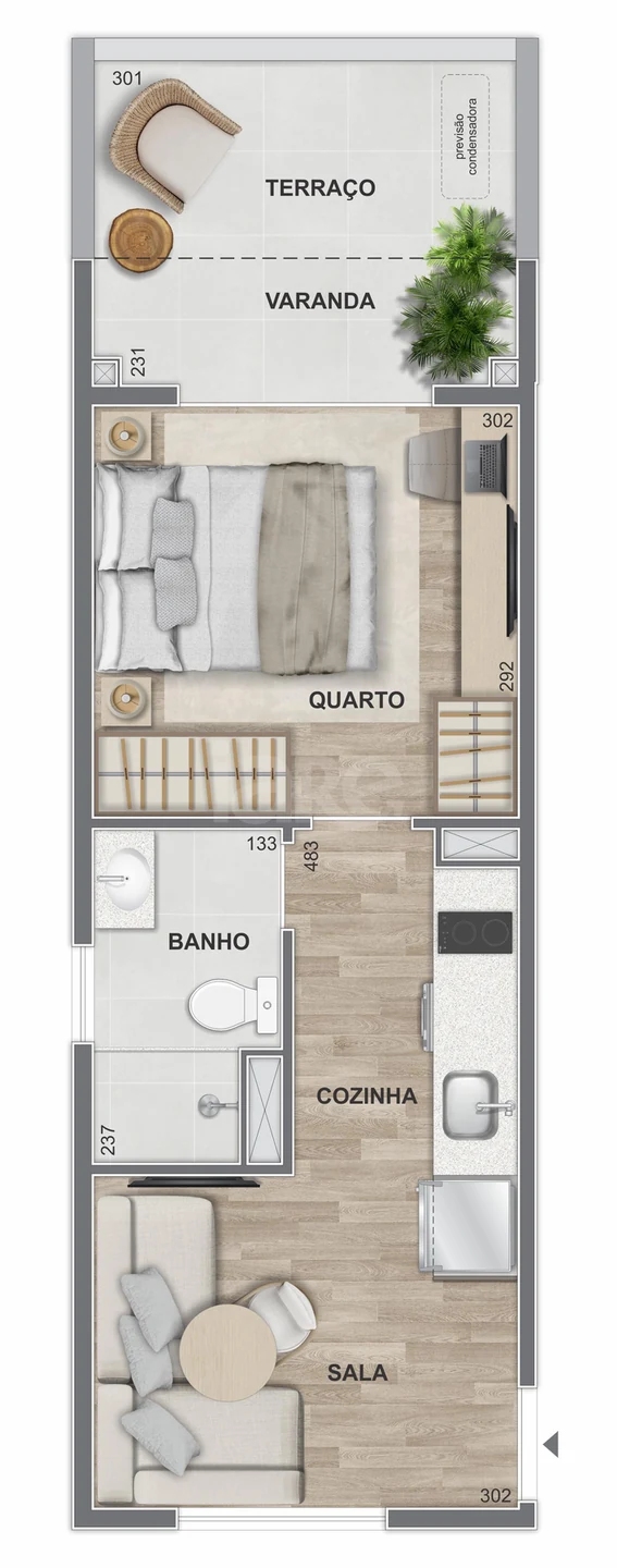 Planta — Garden 35 m²