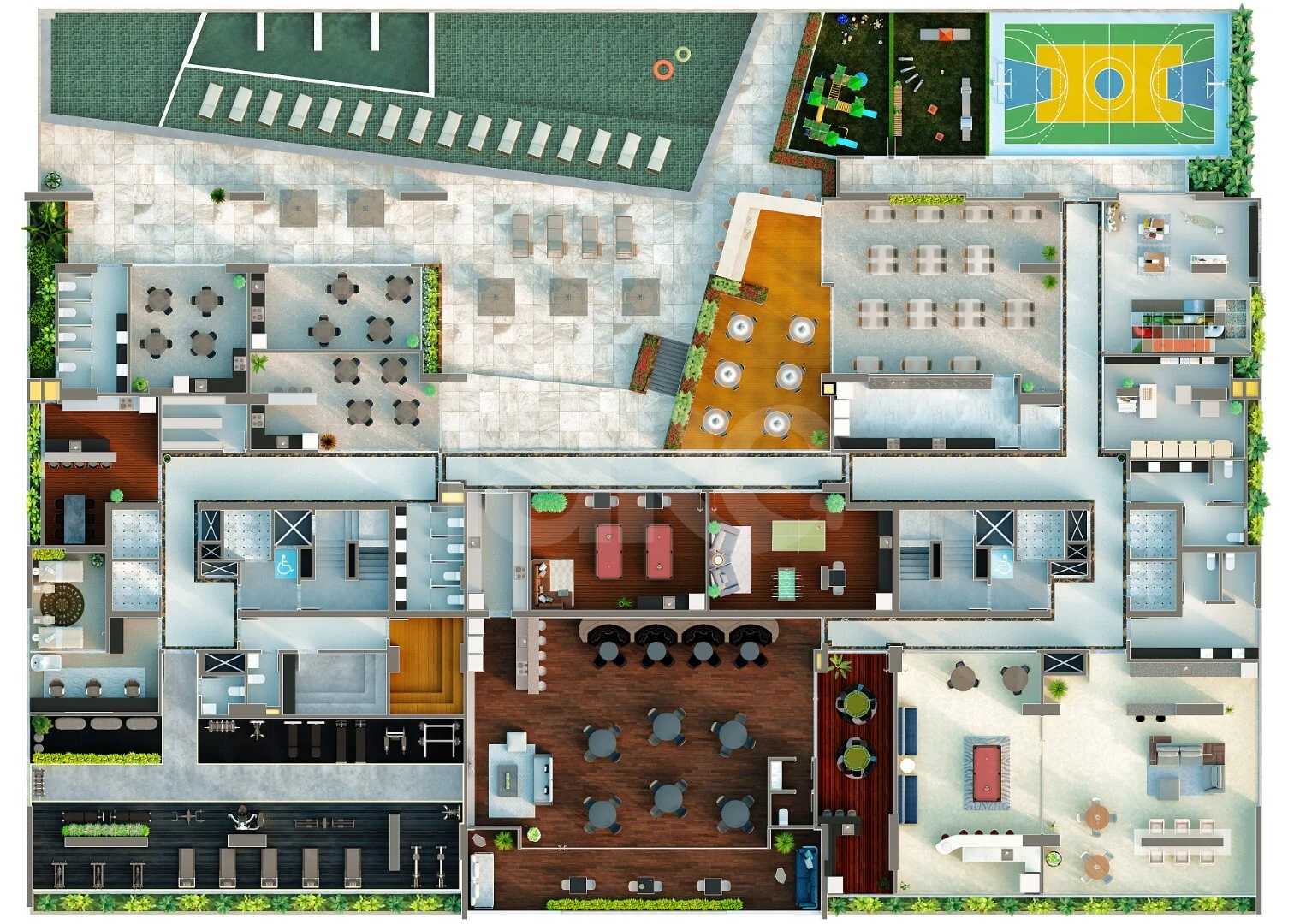 Planta — Pavimento lazer