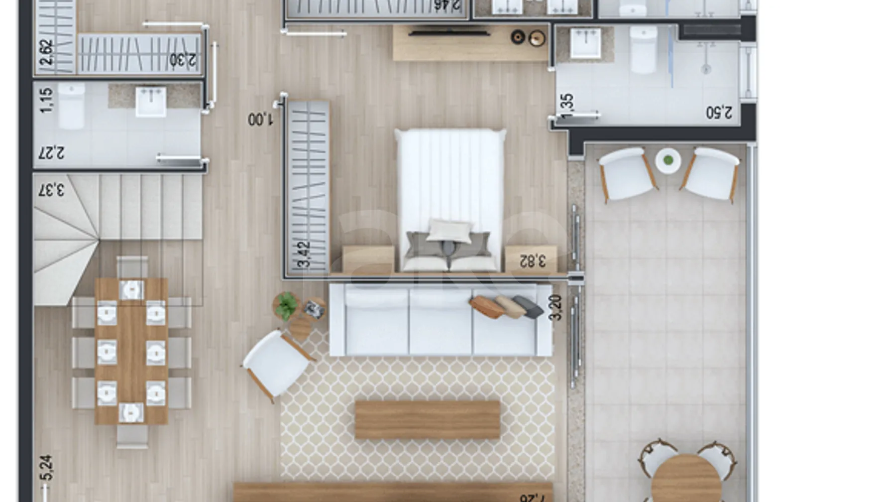 Planta — Cobertura Duplex 312,01 m²