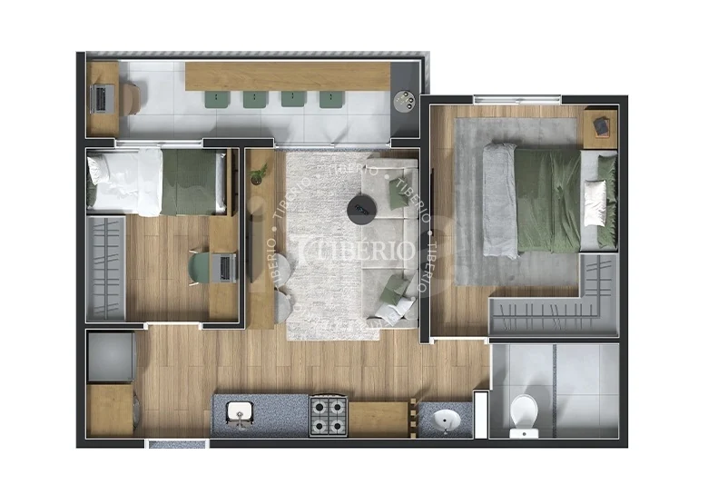 Planta — Apartamento 39,84 m²