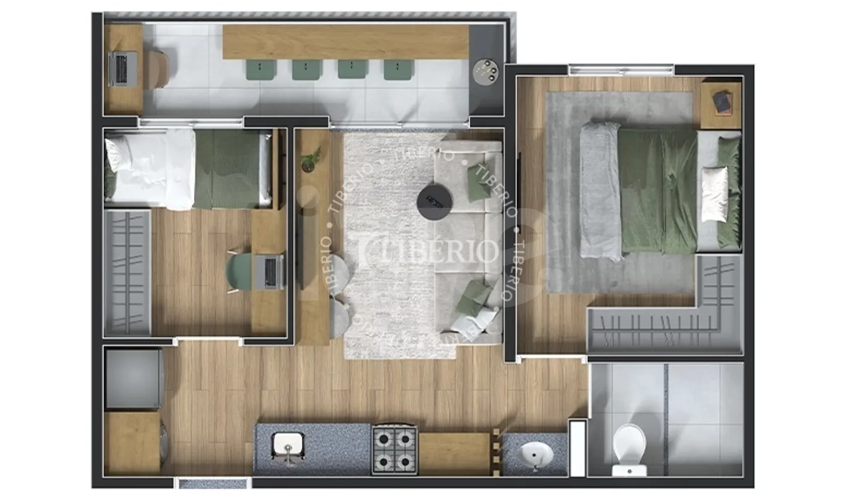 Planta — Apartamento 39,84 m²