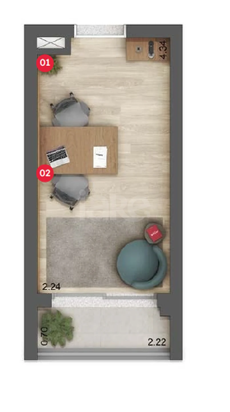 Planta — Sala 14 m²