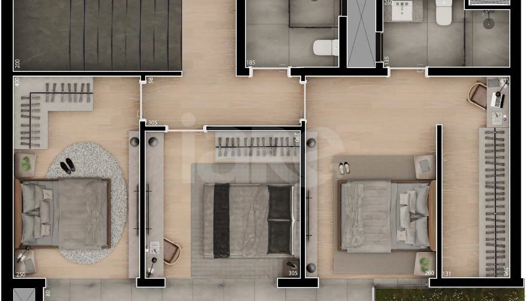 Planta — Cobertura Duplex 134,97 m²
