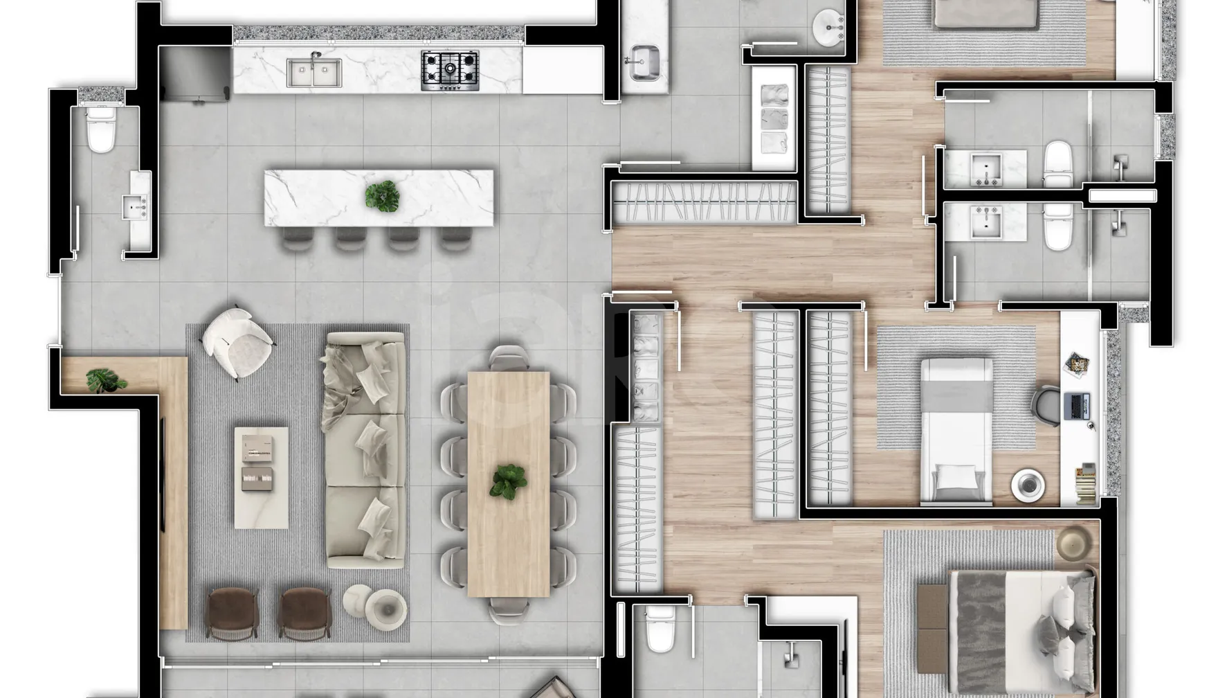 Planta — Apartamento 164,15 m²