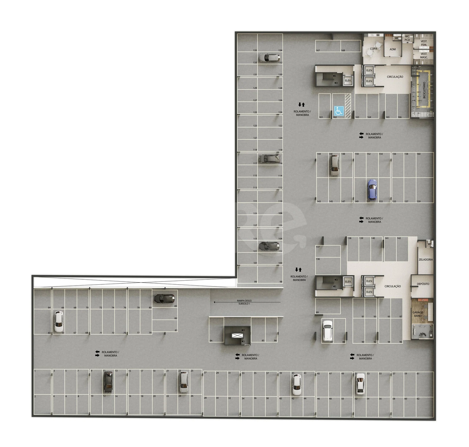 Planta — Pavimento subsolo 1