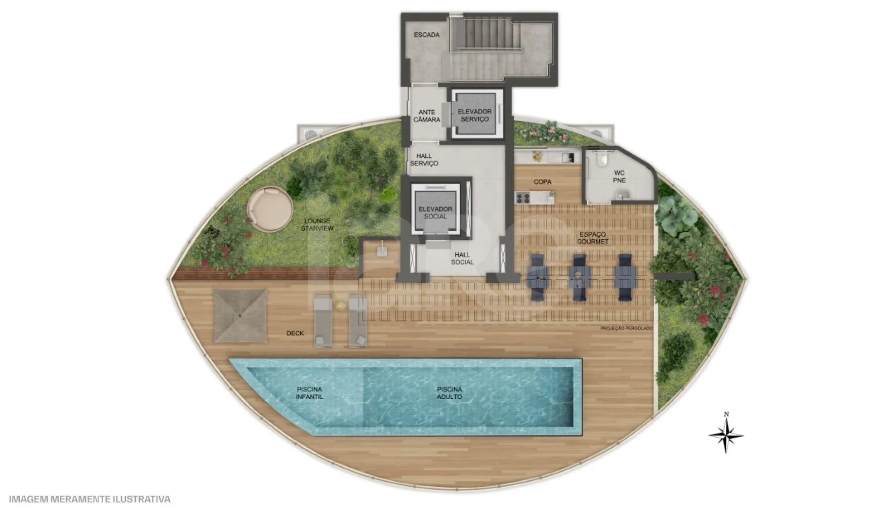 Planta — Pavimento rooftop