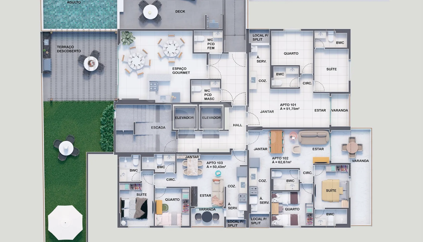 Planta — Pavimento 1