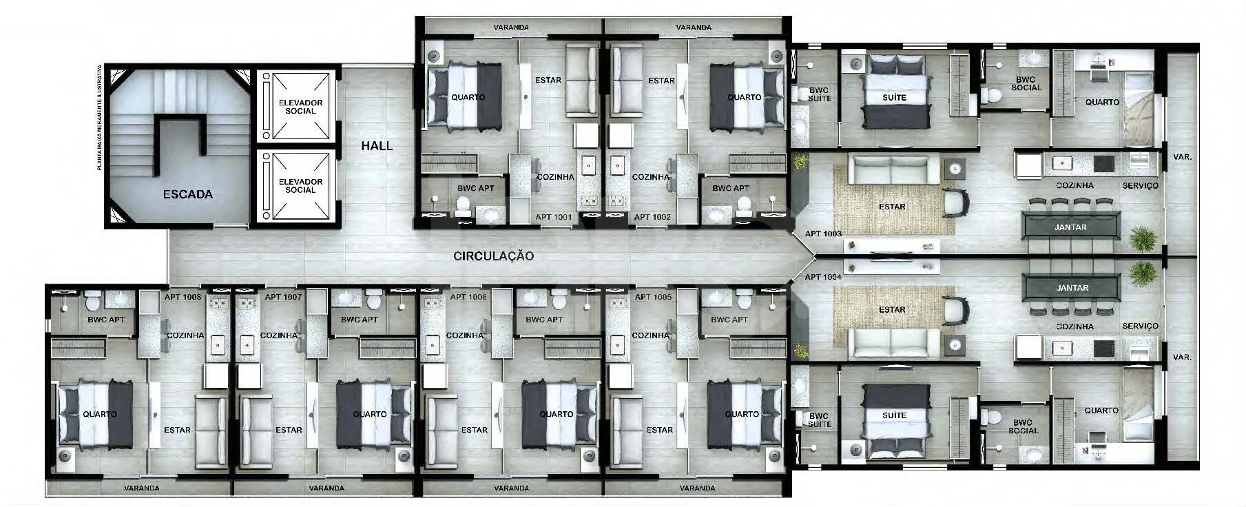 Planta — Pavimento 10