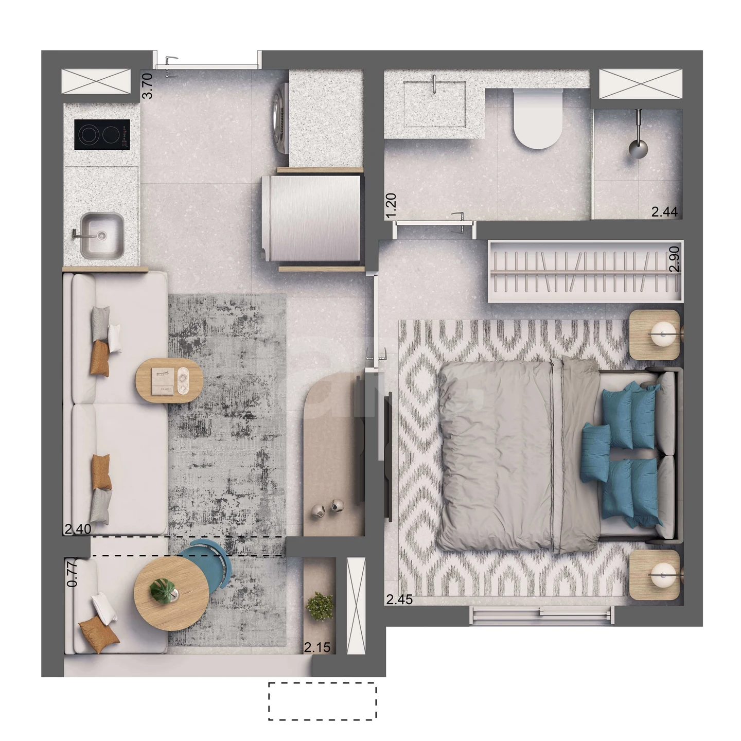 Planta — Garden 29,9 m²