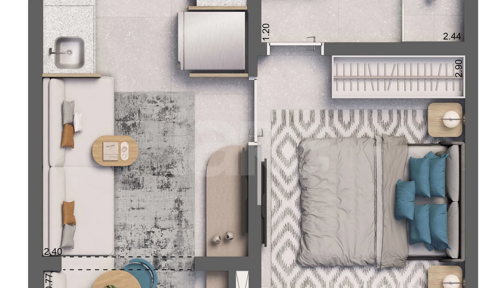 Planta — Garden 29,9 m²