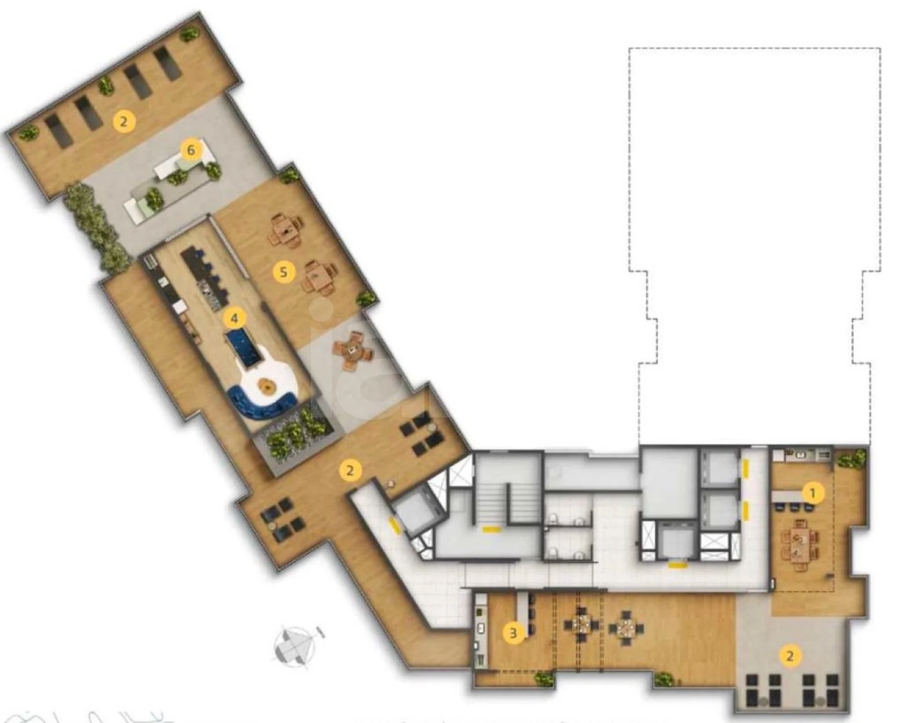 Planta — Pavimento rooftop