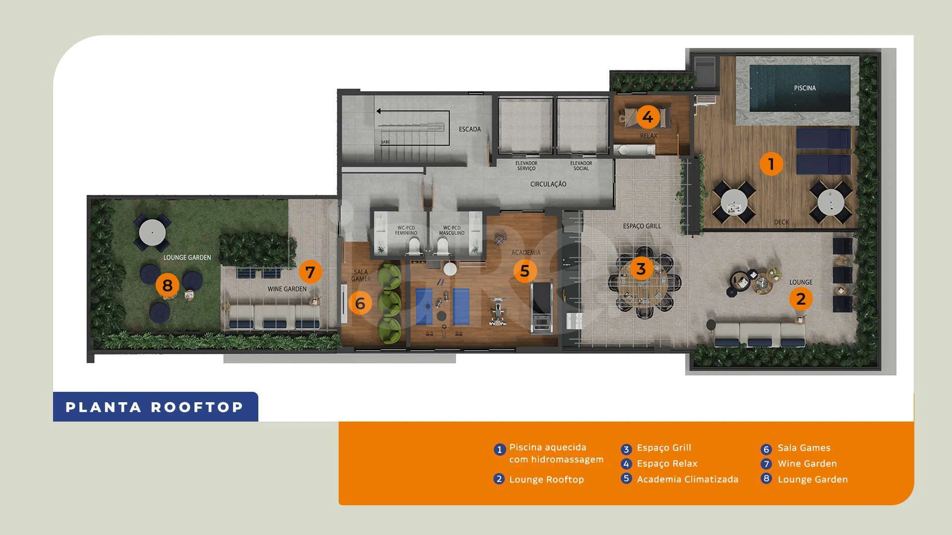 Planta — Pavimento rooftop