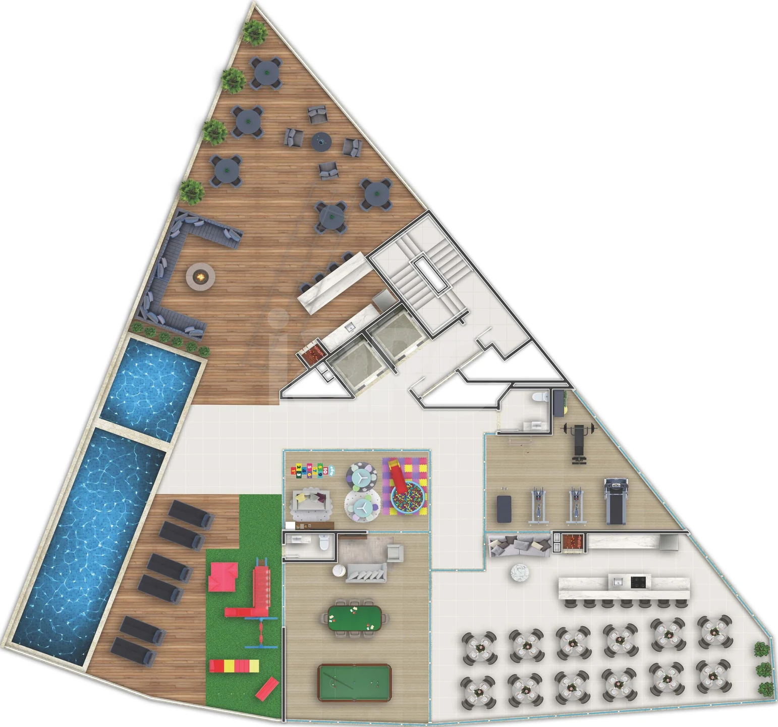 Planta — Pavimento lazer