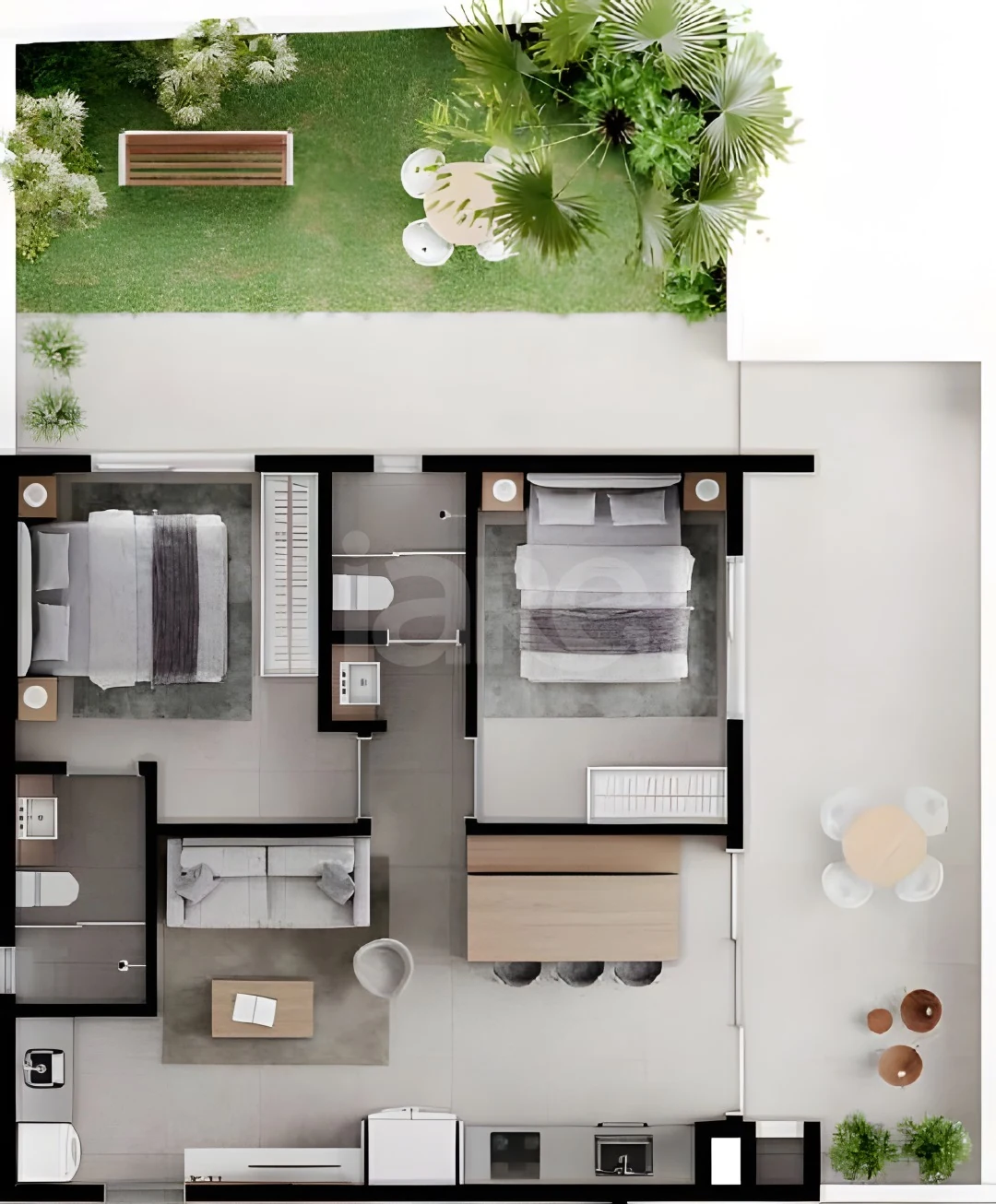 Planta — Garden 119,53 m²