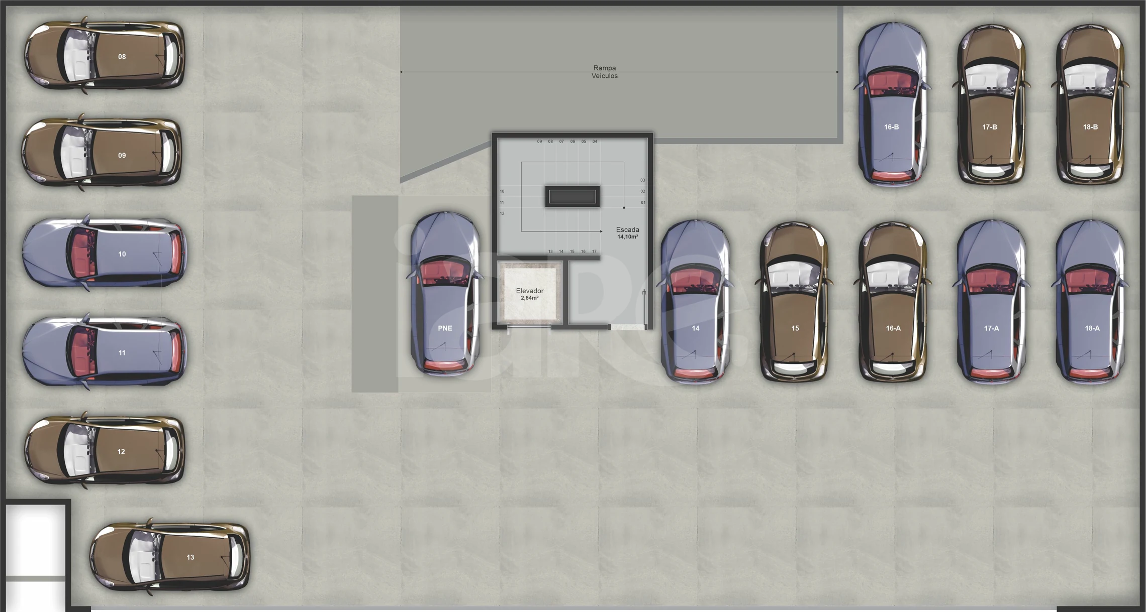 Planta — Pavimento garagem