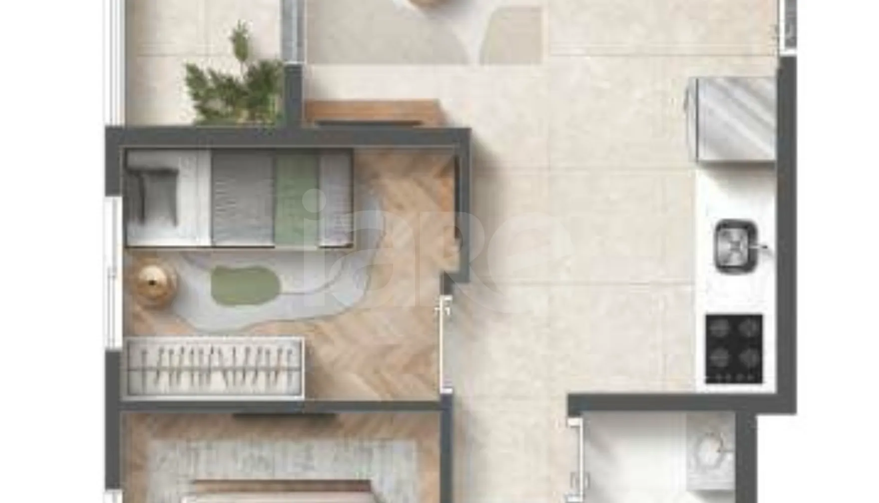 Planta — Apartamento 38,33 m²