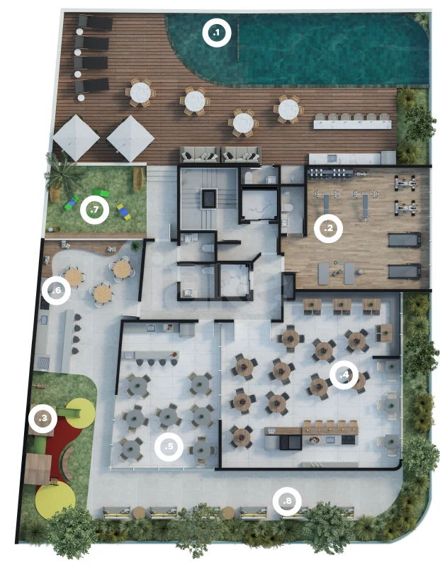 Planta — Pavimento lazer