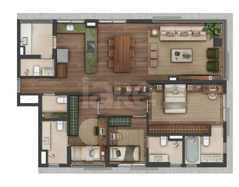 Planta — Garden 123,9 m²