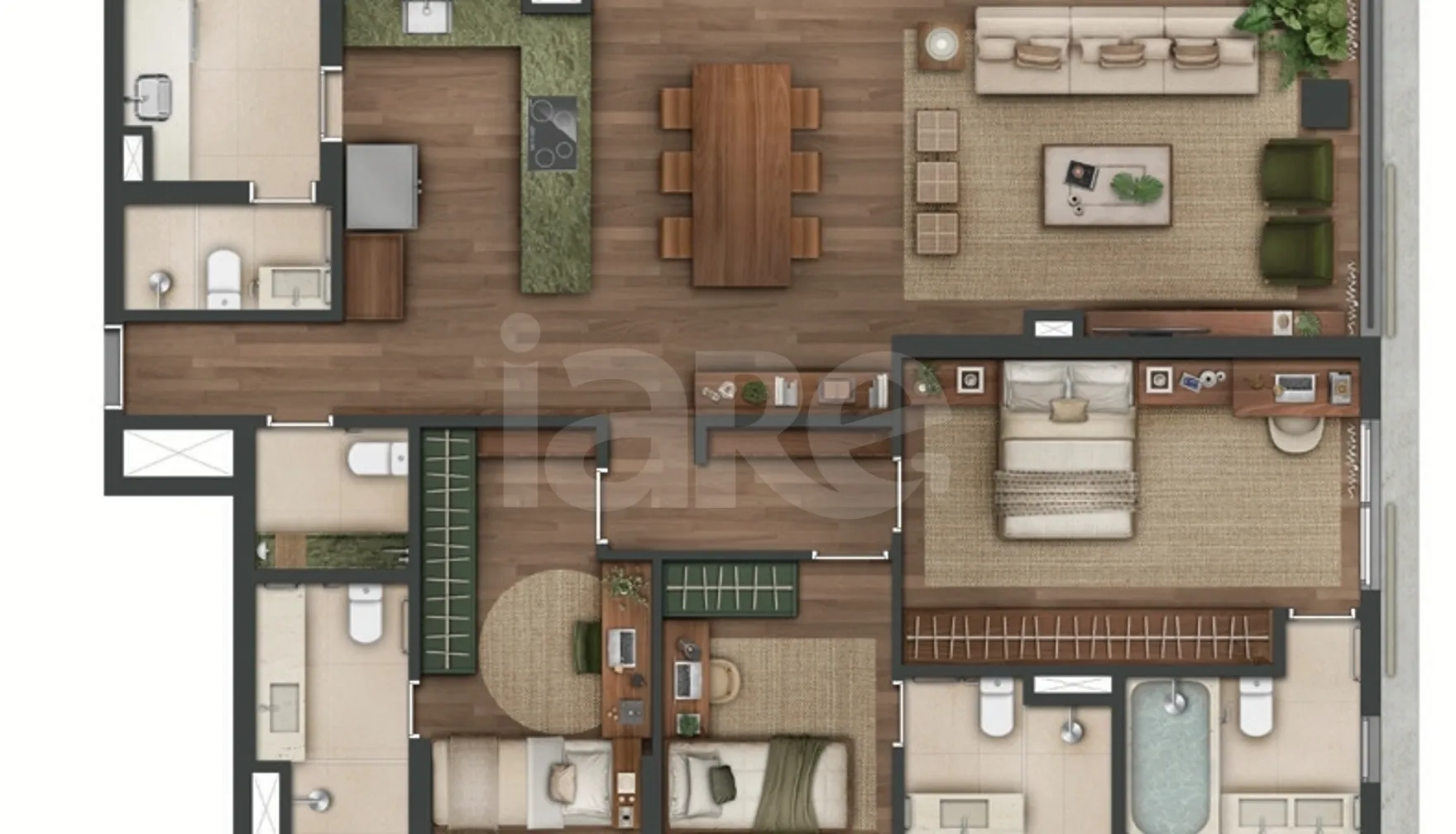 Planta — Garden 123,9 m²