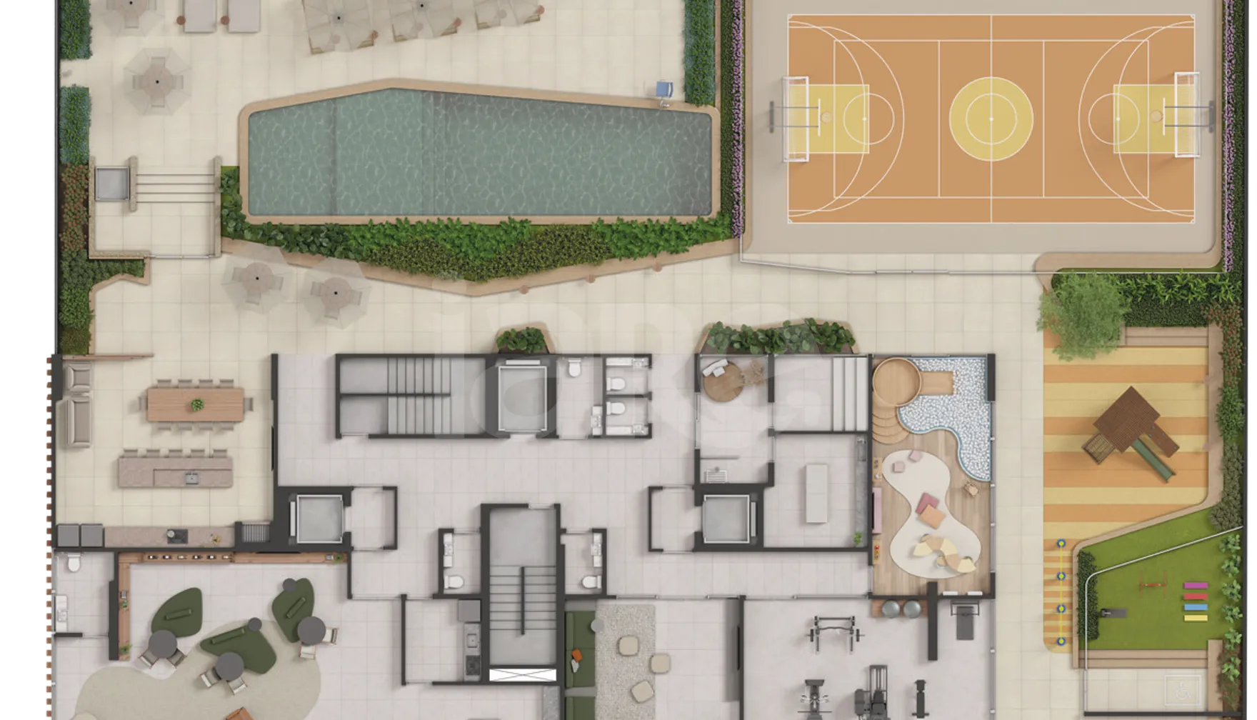 Planta — Pavimento lazer