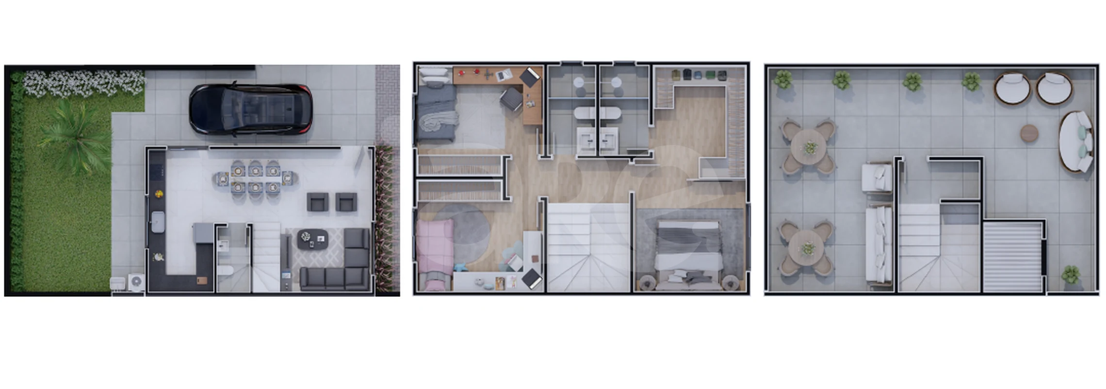 Planta — Casa em Condomínio 121,86 m²