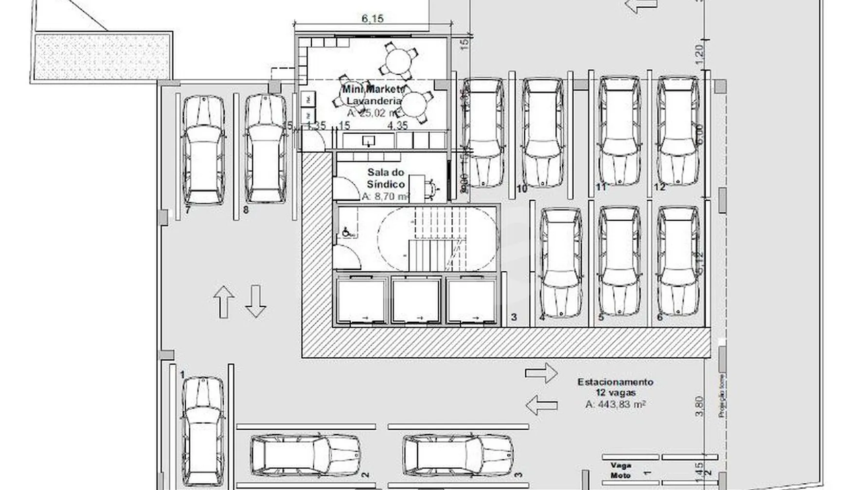 Planta — Pavimento garagem