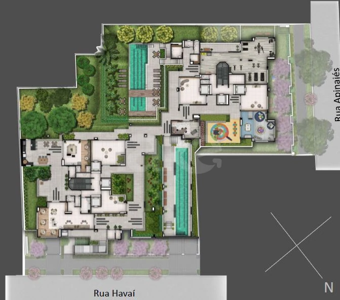 Planta — Pavimento lazer