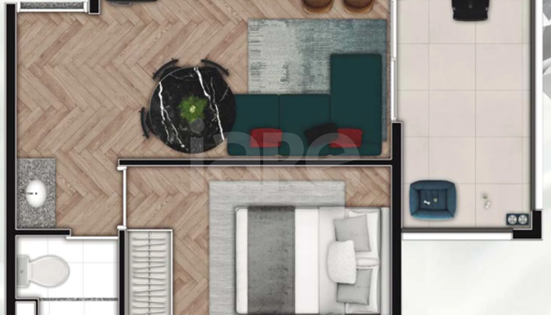 Planta — Apartamento 31,34 m²