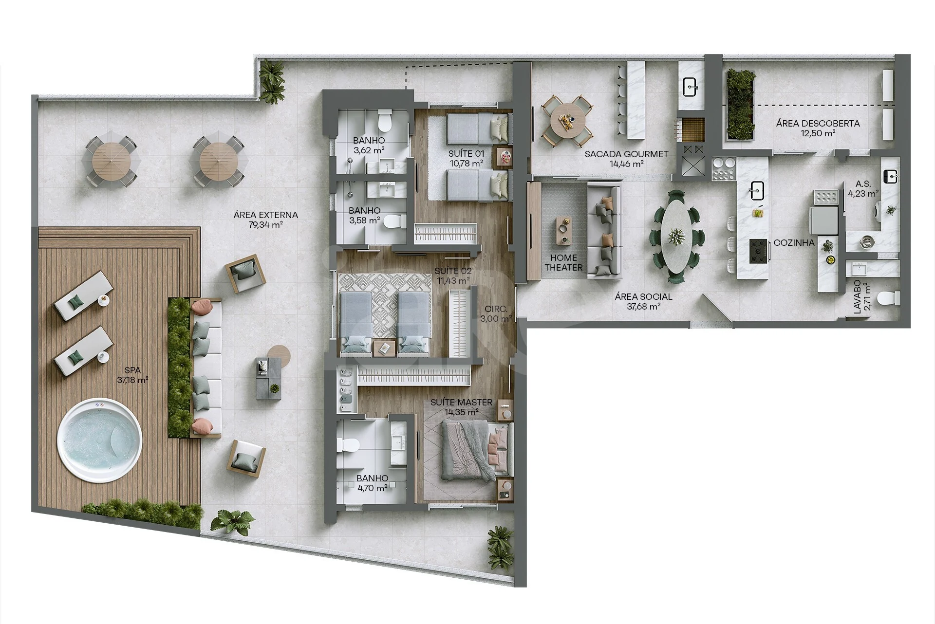 Planta — Garden 271,51 m²