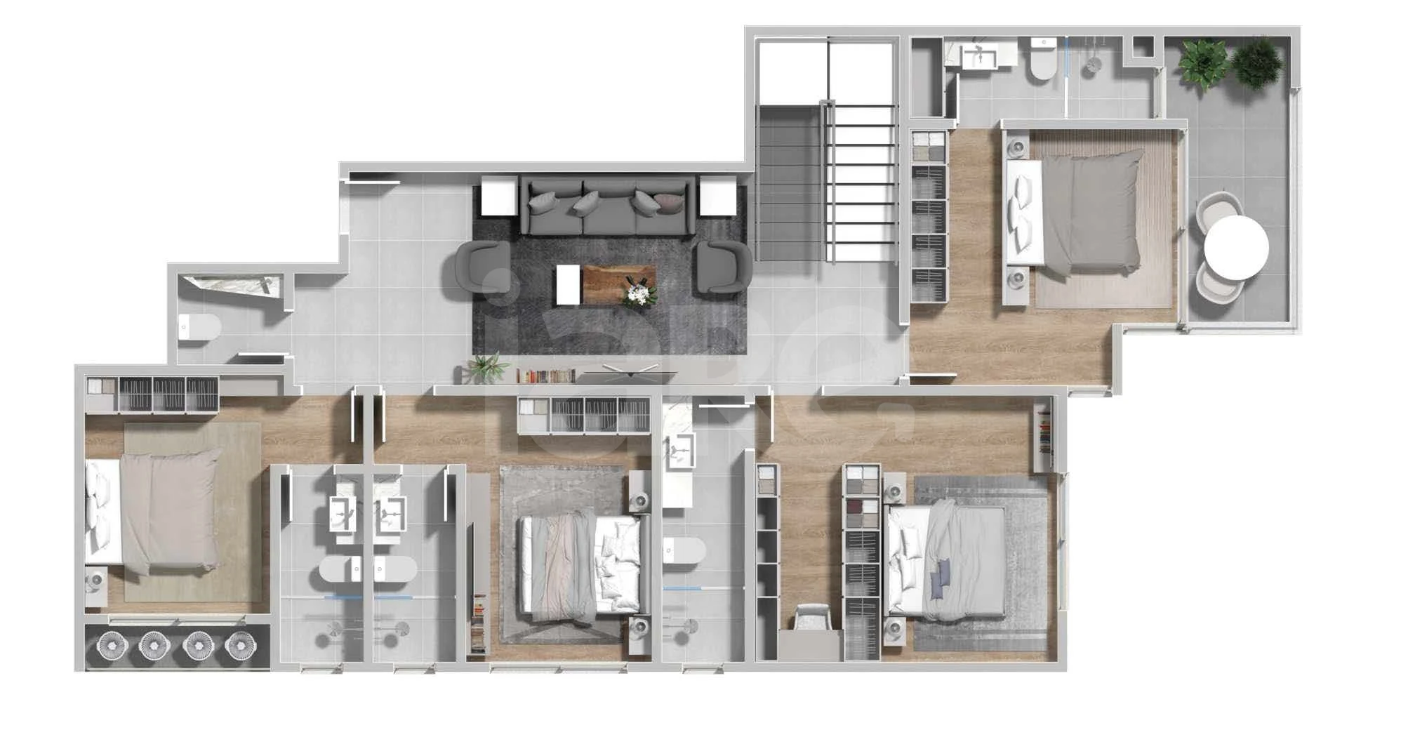 Planta — Cobertura Duplex 237,21 m²