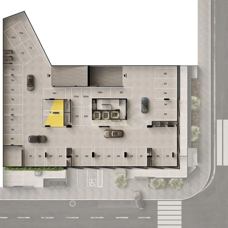 Planta — Pavimento garagem 1