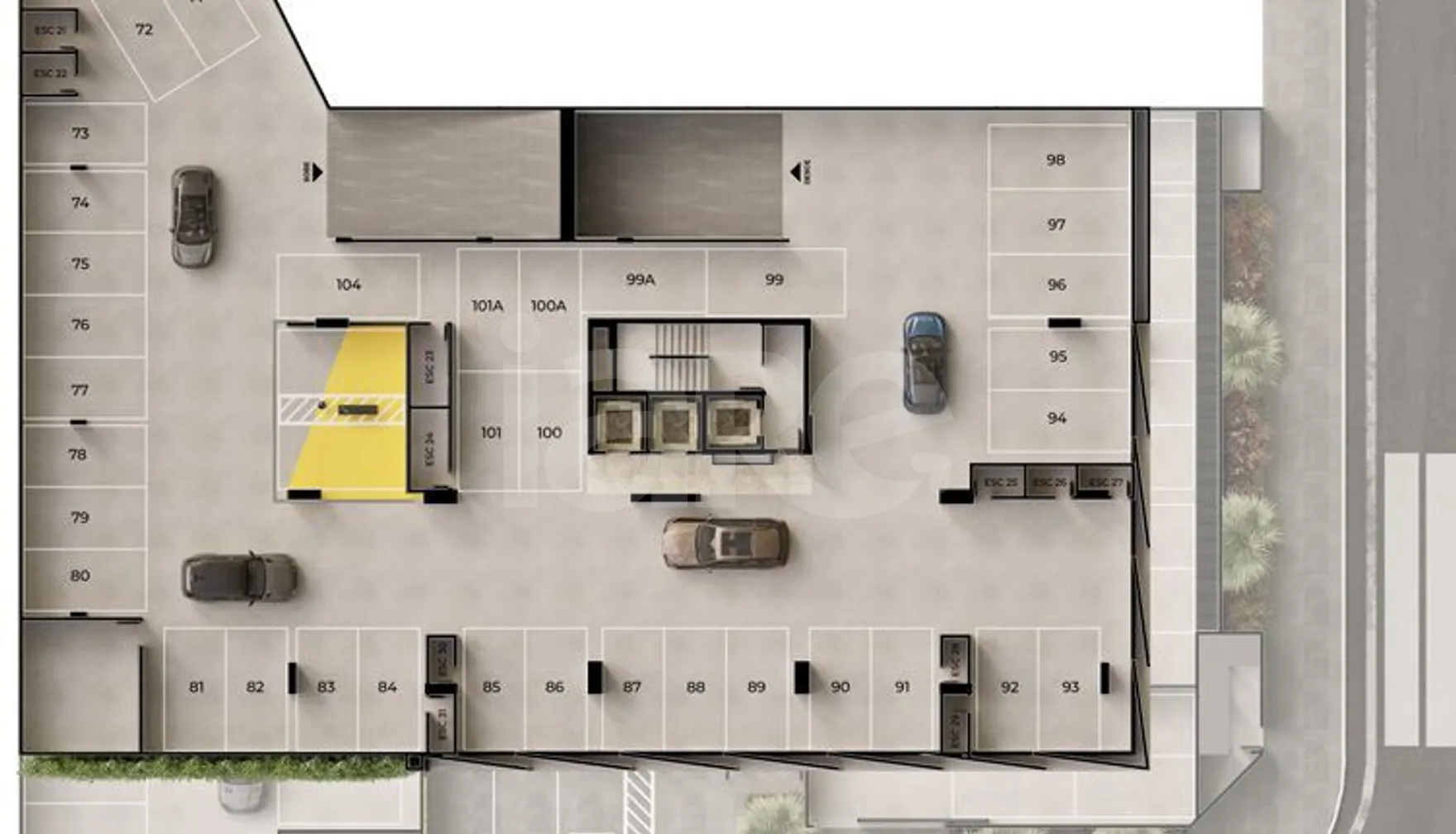 Planta — Pavimento garagem 1